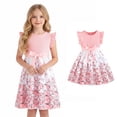 thumbnail image 1 of Summer Dress Girls Ruffle Sleeve Butterfly Print Girls Casual Dresses A-Line Party Dress Girl Dresses Size 7-8 Years, 1 of 6
