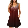 thumbnail image 1 of Summer Dress Saving! Jerdar Plus Size Women Dress Round-Neck Printing Sleeveless Tunic Dresses T-Shirt Dresses Pink XXL, 1 of 5