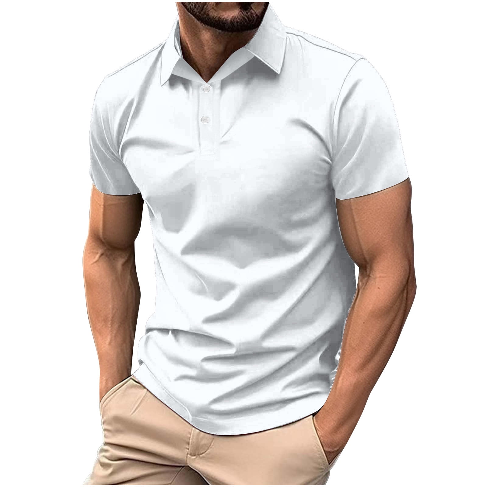Summer Dress Shirts for Men Men Oversize T Shirt Light Blue Short ...