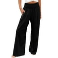 thumbnail image 1 of Summer Dress for Women Women Fashion Elastic Waist Pant With Pocket Loose Harem Pants Womens Pants Casual Work Tall Workout Sweatpants Women's Casual Elastic Waist Petite on Stretch Black XXL, 1 of 7