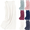 thumbnail image 1 of Summer Dress for Women Sleeveless Cotton Gauze Round Neck Loose Fit Casual Dress, 1 of 9