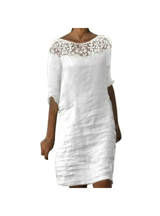 Petite White Dresses With Sleeves
