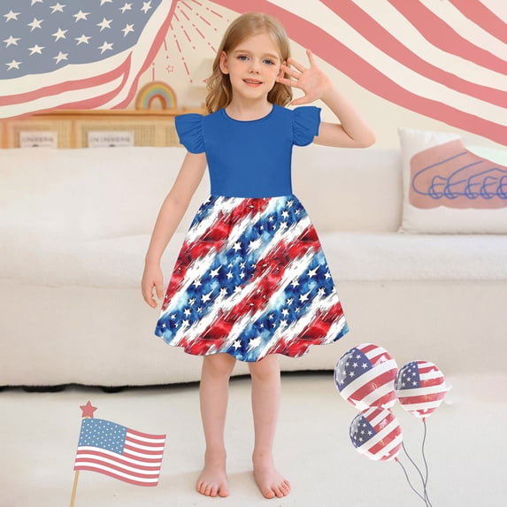 Summer Dresses Cute Double Layer Ruffle Sleeve Smocked Flowy Dress Vintage vestido para chicas