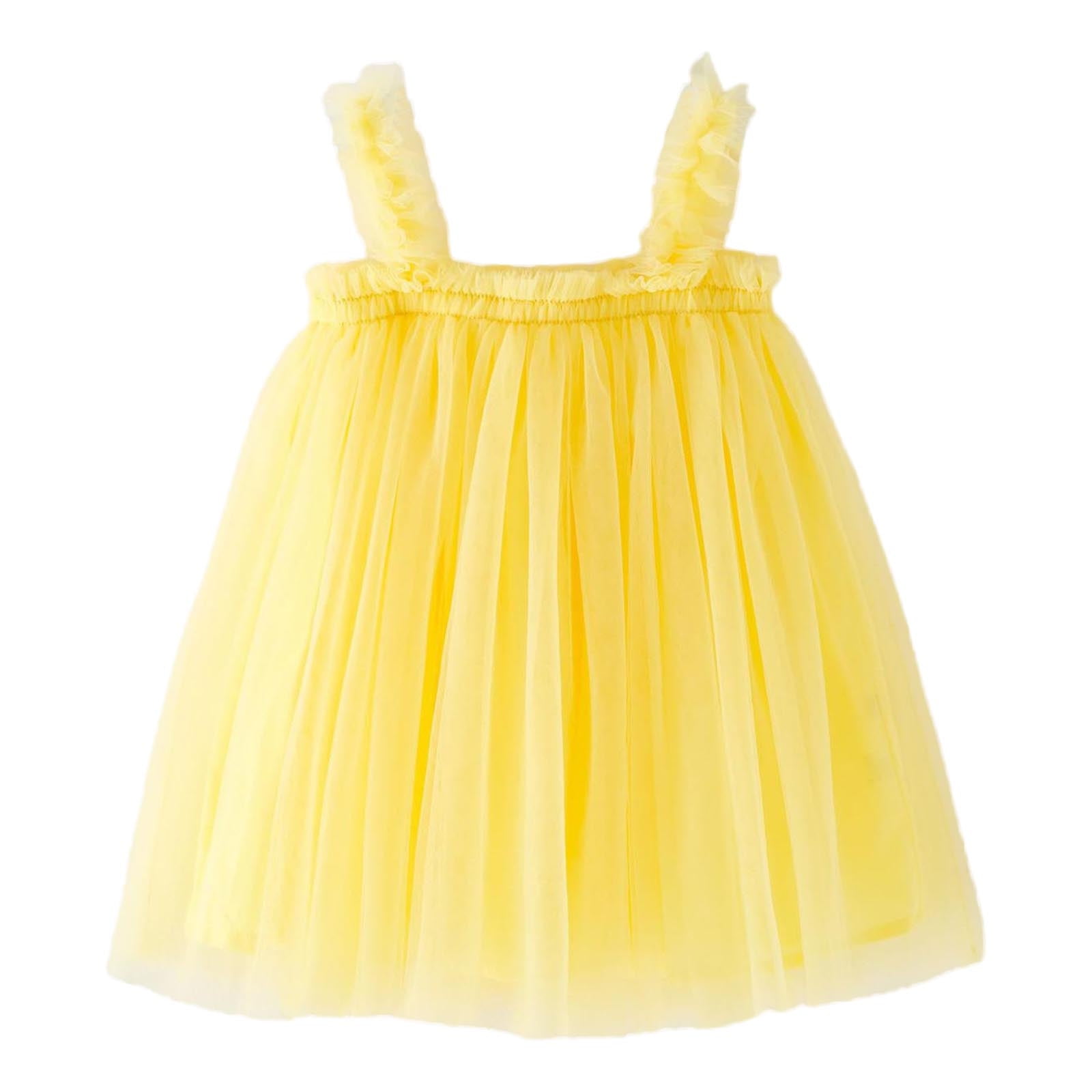Summer Dresses For Girls 2024 Toddler Sleeveless Tulle Holiday Party