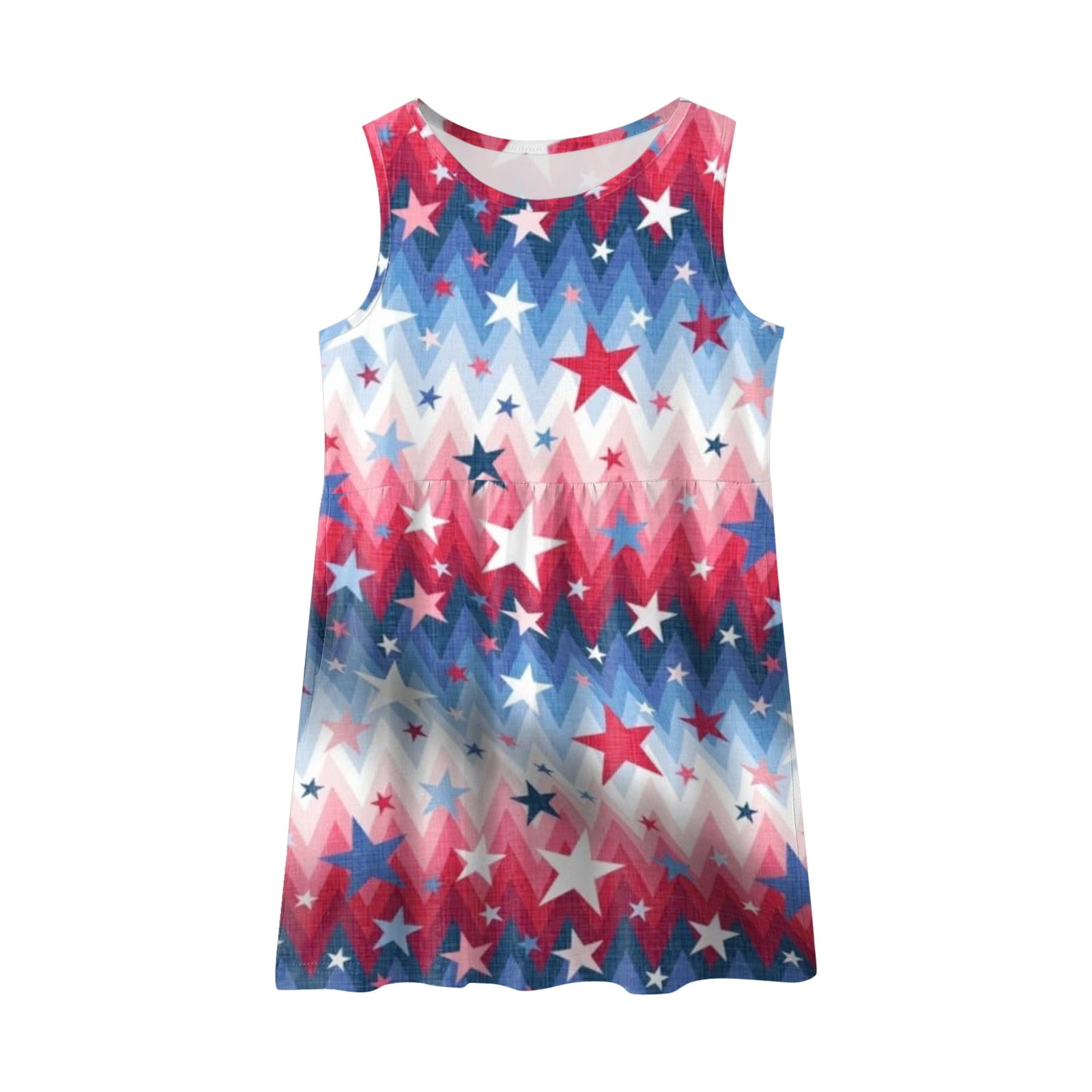 Summer Dresses For Girls Toddler Kids Fourth Of July Independent Day ...