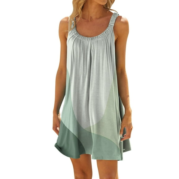 KDFJPTH Summer Dresses For Women 2025 Elegant Beach Bikini Beachwear Coverups Vacation Short Halter Beach Dress