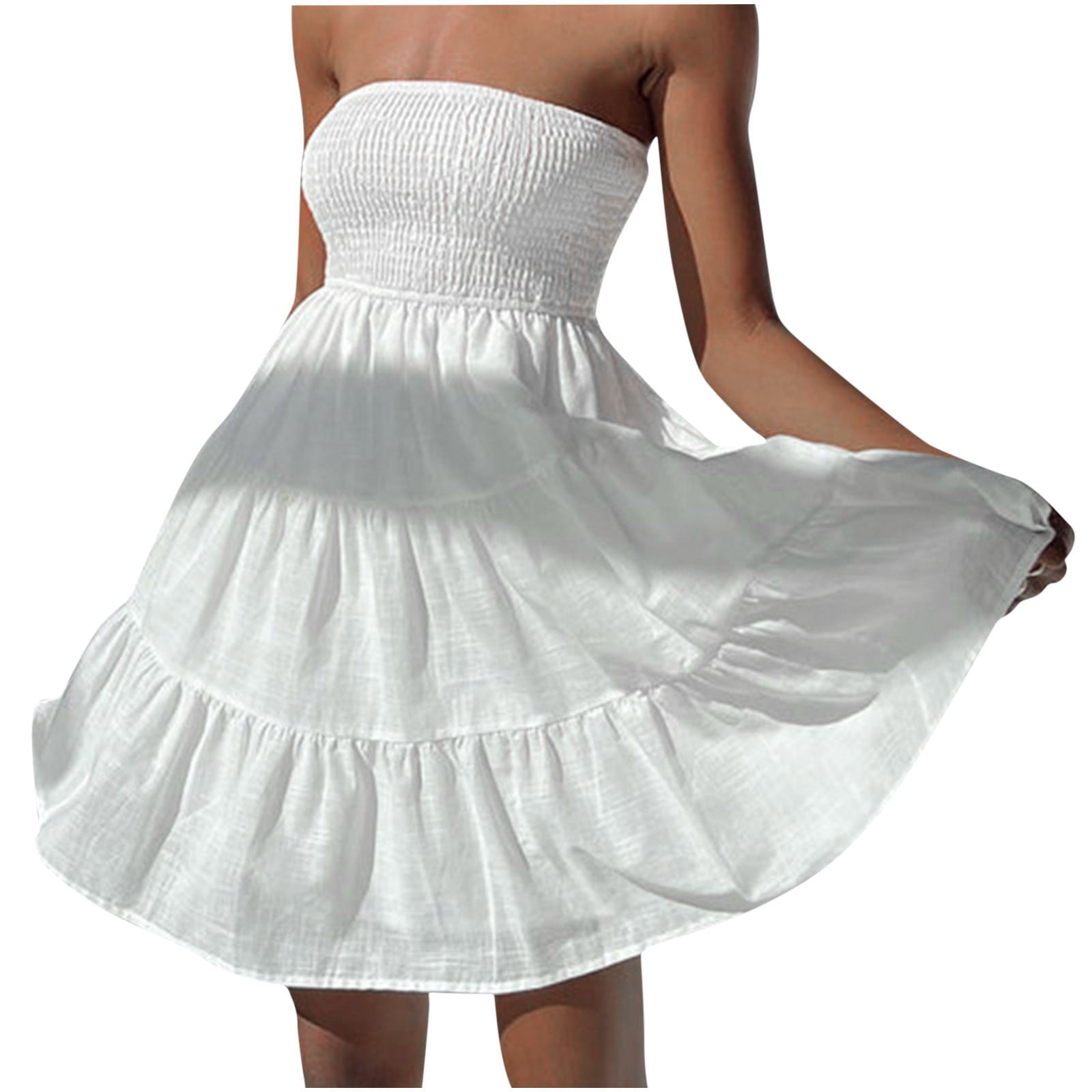 Summer Dresses For Women 2023 Fashion Women Summer Solid Bra Strap