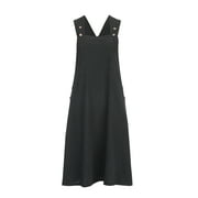 Summer Dresses For Women 2023 Knee High -Bib Jumper Skirt,Hand Woven Cotton For Women