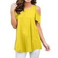 thumbnail image 1 of Summer Dresses For Women'S Short Sleeve Summer Off Shoulder Tops Loose Blouse T-Shirt, 1 of 4