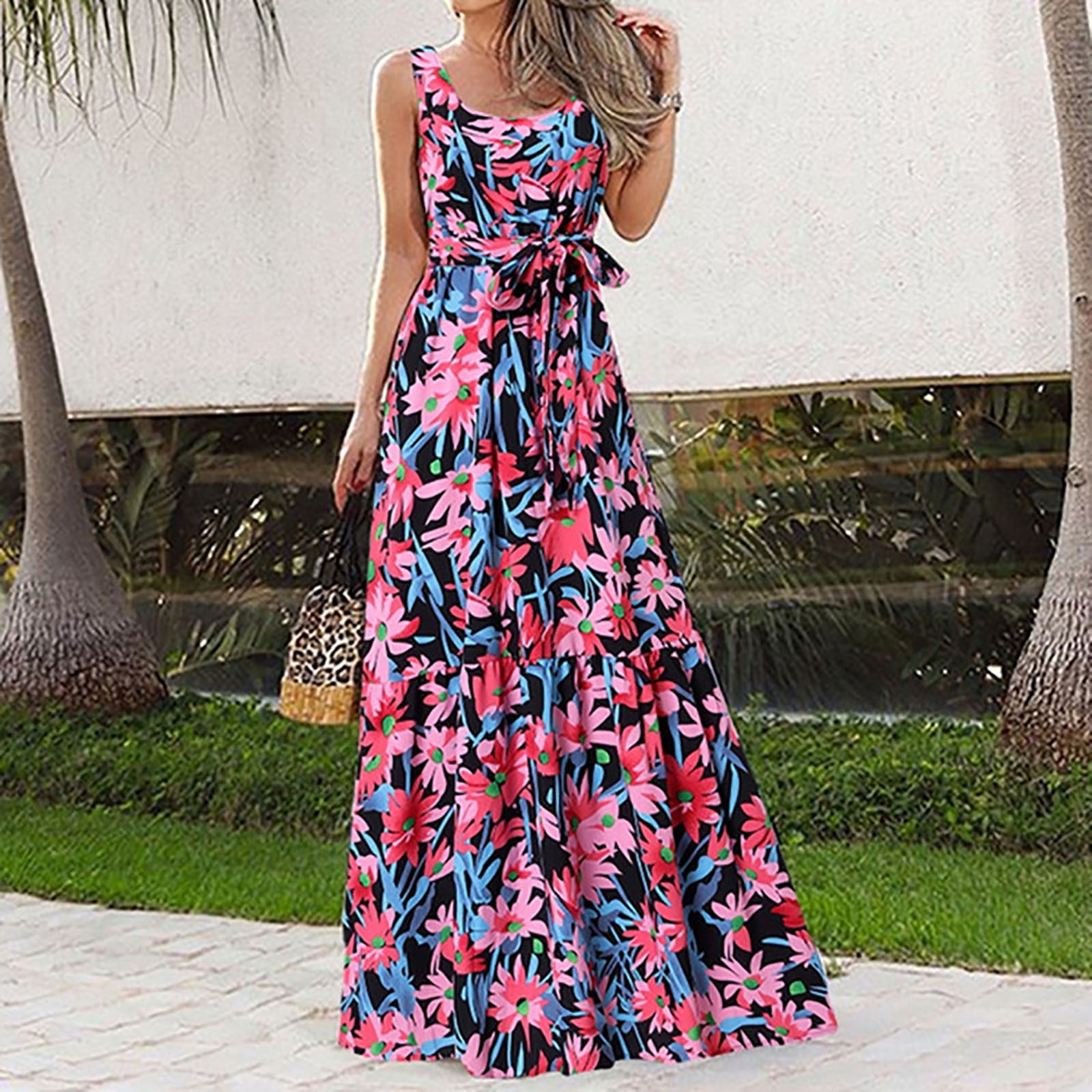 Long sleeveless summer dresses discount