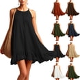 thumbnail image 1 of Summer Dresses Maxi Dress Solid Color Sleeveless Casual Dress Sundresses 2026 Black XXL, 1 of 9