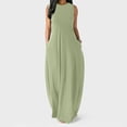 thumbnail image 1 of Summer Dresses for Women 2024 Fit Cute Trendy Dresses for Women 2024 Slim Floral Elegant Cotton Summer Dresses for Women 2024,Women's Sleeveless Loose Plain Maxi Dresses Casual Vest Lon,Green,5XL, 1 of 5