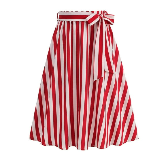 Summer Dresses for Women 2025 LEBONYARD Floral Print Skirt with Side Slit,Women's Geometric Pattern High Waisted Zippered Skirt with Flared Midlength Skirt White S