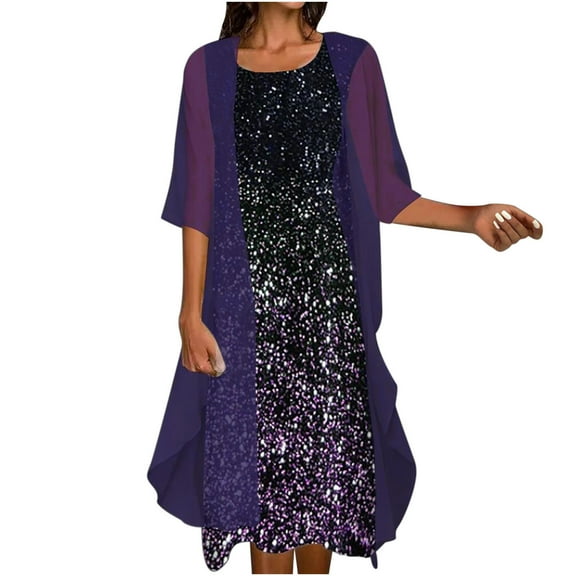 "pimelu Beach Dresses for Women Casual Summer,Womens Plus Size Summer Dresses Flowy Floral Print Two-Piece Set Dress Crewneck Sleeveles Dress Cadigan for Wedding Guest Clothes"