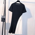 thumbnail image 1 of Summer Dresses for Women Fashion Women Casual Short Sleeve Ladies Patchwork Long Mermaid Dress Beach Casual Tshirt Plus Size Floral Short Sleeve Loose Flowy Sundresses, 1 of 1
