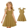 thumbnail image 1 of Summer Dresses for Girls Spaghetti Strap V Neck Girls Casual Dresses Midi Sundress Dresses Kids 5-6 Years, 1 of 4