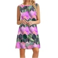 thumbnail image 1 of Summer Dresses for Women 2023 Sleeveless Crewneck Tank Dress Casual Loose Simple A Line Short Mini Beach Dress, 1 of 6