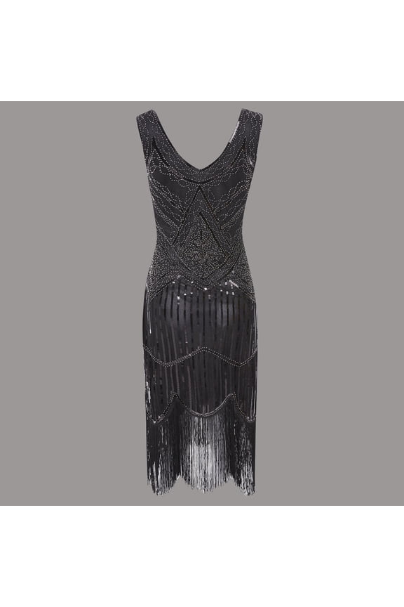 Summer Dresses for Women 2024 Plus Size Vintage 1920S Flapper Tassel Great Evening Party Cocktail Dress