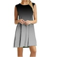 thumbnail image 1 of Summer Dresses for Women 2024 Sleeveless Crewneck Tank Dress Casual Loose Simple A Line Short Mini Beach Dress, 1 of 5