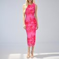 thumbnail image 1 of Summer Dresses for Women 2025 Dresses Summer Spring And Summer-neck Solid Color Slim Backless Suspender Dress Pink M, 1 of 7