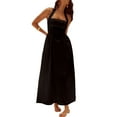 thumbnail image 1 of Summer Dresses for Women 2025 Halter Maxi Wedding Guest Party Cocktail Semi Formal Elegant Sundress Black XL, 1 of 7