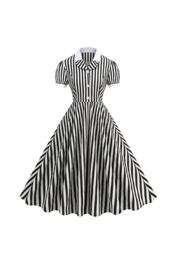 Summer Dresses for Women 2025 Party Church Bridesmaid Graduation Dress Vintage 1950s Cocktail Dress Black A S