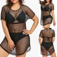 thumbnail image 1 of Summer Dresses for Women 2025 Plus Size Swimwear Fashion Bikini Mesh Cover Up Bathing Suit Dress Black Tank Loose Sundresses XXL, 1 of 8