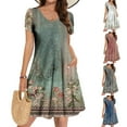 thumbnail image 1 of Summer Dresses for Women 2025, Women's Summer Casual Dress Gradual Sleeveless Neck V-Neck Long Dress(Blue,S), 1 of 8