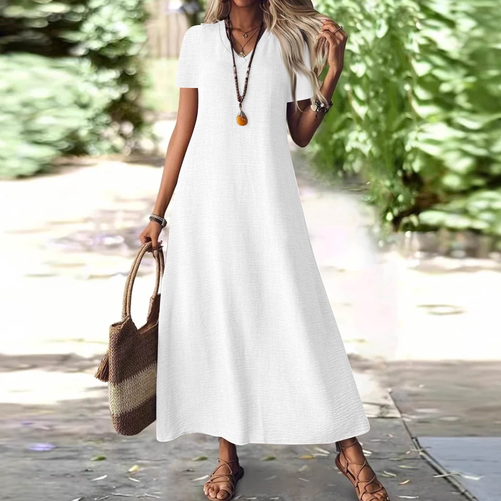 women midi dress Classy Fuchsia Pink Yuxingfu Womens Cotton Summer 24 Style:MG818 From sunny days in