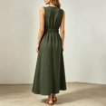 thumbnail image 1 of Summer Dresses for Women 2026 Flowy Casual Midi Dress V Neck Beach Vacation for Wedding Guest Party Vacation(Green,S), 1 of 5