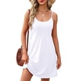 thumbnail image 1 of Summer Dresses for Women Adjustable Spaghetti Strap Beach Vacation Casual Cute Sundresses with Pockets White S, 1 of 7