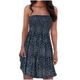 thumbnail image 1 of Summer Dresses for Women Beach Cover Ups Strapless Boho Floral Print Sundress Stretch Smocked holiday Tube Top Dress, 1 of 7
