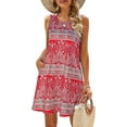 thumbnail image 1 of Summer Dresses for Women Beach Floral Tshirt Sundress Casual Pockets Boho Tank Dress, 1 of 12