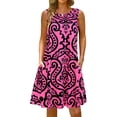thumbnail image 1 of Summer Dresses for Women Beach Floral Tshirt Sundress Casual Pockets Boho Tank Dress, 1 of 8