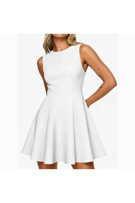 Summer Dresses for Women Boat Neck A Line Dress Business Casual Work Graduation Cocktail Short Dress