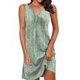 thumbnail image 1 of Summer Dresses for Women Boho Sleeveless Vintage Floral Flowy V Neck Tshirt Tank Sundress Beach Dress for Women 2024, 1 of 5