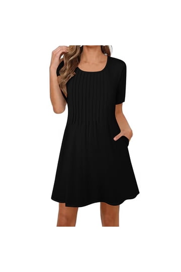 knee length dresses for ladies Midi Dresses for Women 2026 Spring Square Neck Tank Sleeveless A Line –  Divahotcouture main image 1