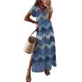thumbnail image 1 of Summer Dresses for Women Casual V Neck Short Sleeve Boho Floral Printed Beach Wear Daily Party Midi Dress Alsol Lamesa, 1 of 3