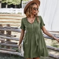 thumbnail image 1 of Summer Dresses for Women Fashion Dress Solid Color Sexy A-line Dress Short Skirt, 1 of 6