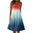 thumbnail image 1 of Summer Dresses for Women Gradient Color Beach Cover Up Dress Trendy Tiered Midi Dress Flowy Vacation Hawaiian Dress Trendy 2024, 1 of 4