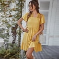 thumbnail image 1 of Summer Dresses for Women Maxi Dress Fashion A-Line Skirt Lace Stitching Temperament Mid Skirt, 1 of 6