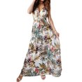 thumbnail image 1 of Summer Dresses for Women Plus Size Sleeveless Tropical Print Sun Dresses High Waist Maxi Dress Alsol Lamesa, 1 of 5
