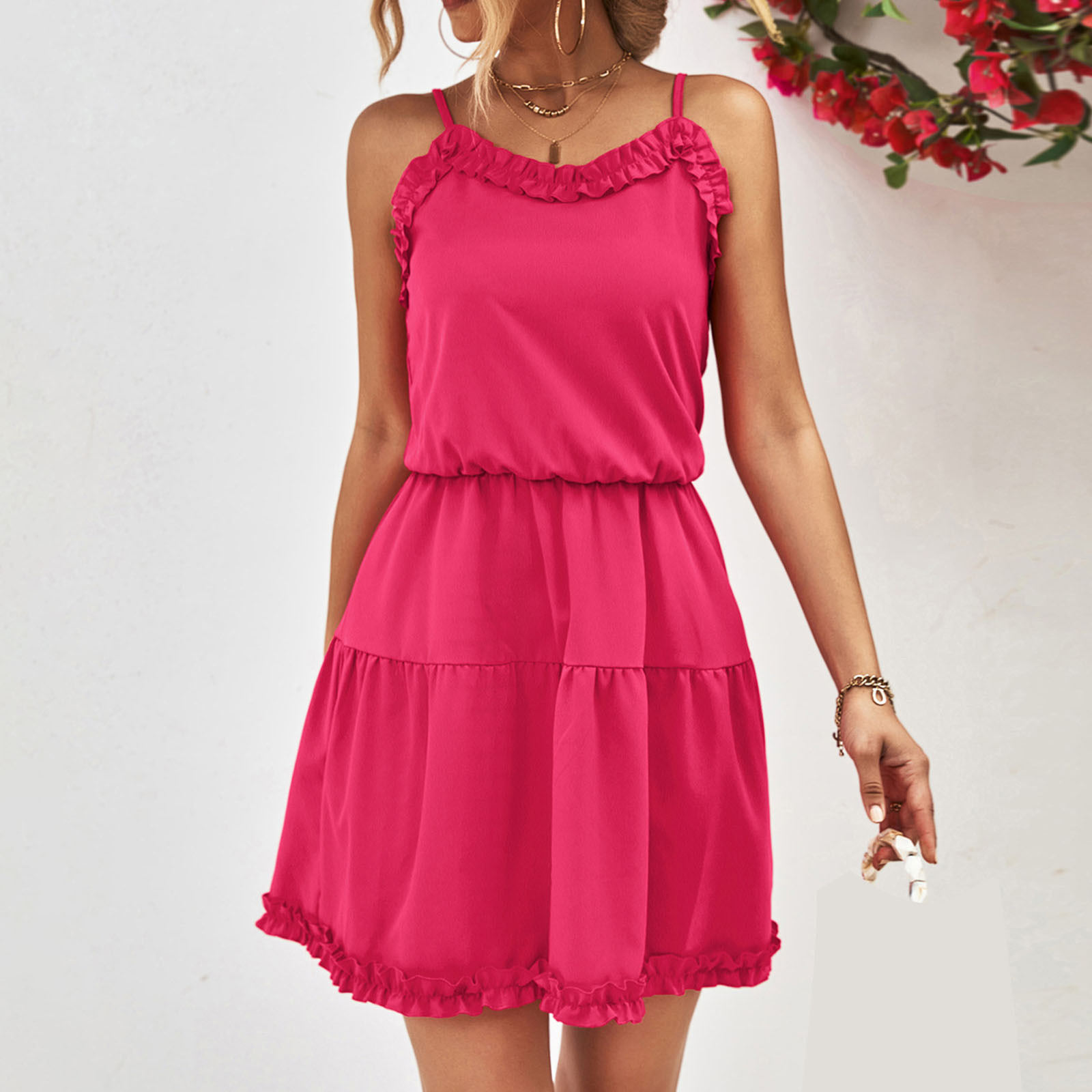 Summer Dresses for Women Sawvnm Women's Spring And Summer Open Back