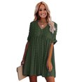 thumbnail image 1 of Summer Dresses for Women Solid Color Comfort Chiffon Dress T-Shirt, 1 of 7