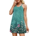 thumbnail image 1 of Summer Dresses for Women Tropical Print Beach Dresses Mini Dress Plus Size Sun Dress Alsol Lamesa, 1 of 6