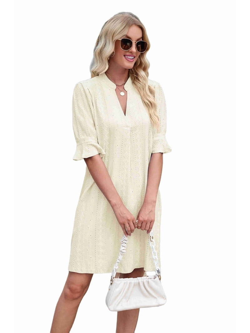 white christmas dresses Poetsky Casual Dresses for Women Summer V Neck Sleeveless Long Dresses   Mega Mart Center