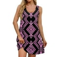 Summer Dresses for Women Vintage Print Beach Party Sundress Sleeveless