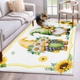 thumbnail image 1 of Summer Dwarfs Area Rugs 4x6 ft Yellow Sunflower Daisy Field Plant Farm Washable Rug Non Slip Indoor Carpet Absorbent Floor Mat for Living Room Bedroom Dining Room, 1 of 9