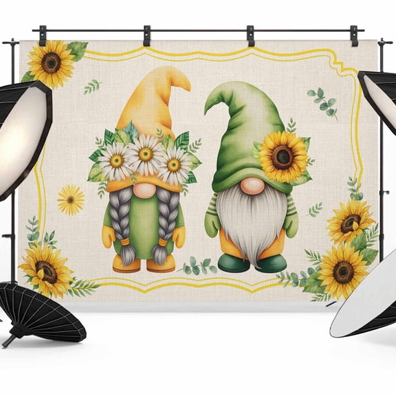 Summer Dwarfs Photography Backdrop 8x6FT, Yellow Sunflower Daisy Field Plant Vintage Photo Backdrops, Background for Photography Studio Photo Studio Background, Back Drop for Photoshoot