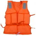 thumbnail image 1 of Summer EPE Pearl Cotton Buoyancy Vest, Lightweight Adjustable Life Jacket for Adults, Fishing Kayaking Water Sports Safety Flotation Device with Quick-Release Buckles,Orange, 1 of 5